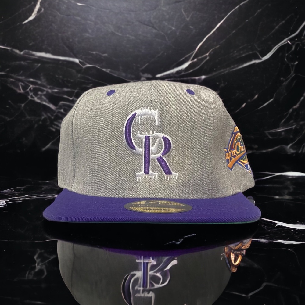 COPY - NEW Colorado Rockies 2 Tone SnapBack Hat Gray Purple Mens Adjustable Cap